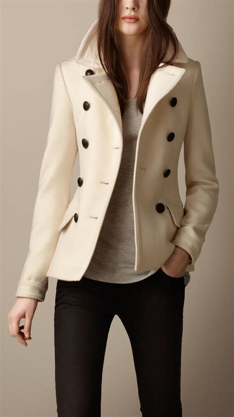 burberry fitted pea coat|Burberry pea coat women's.